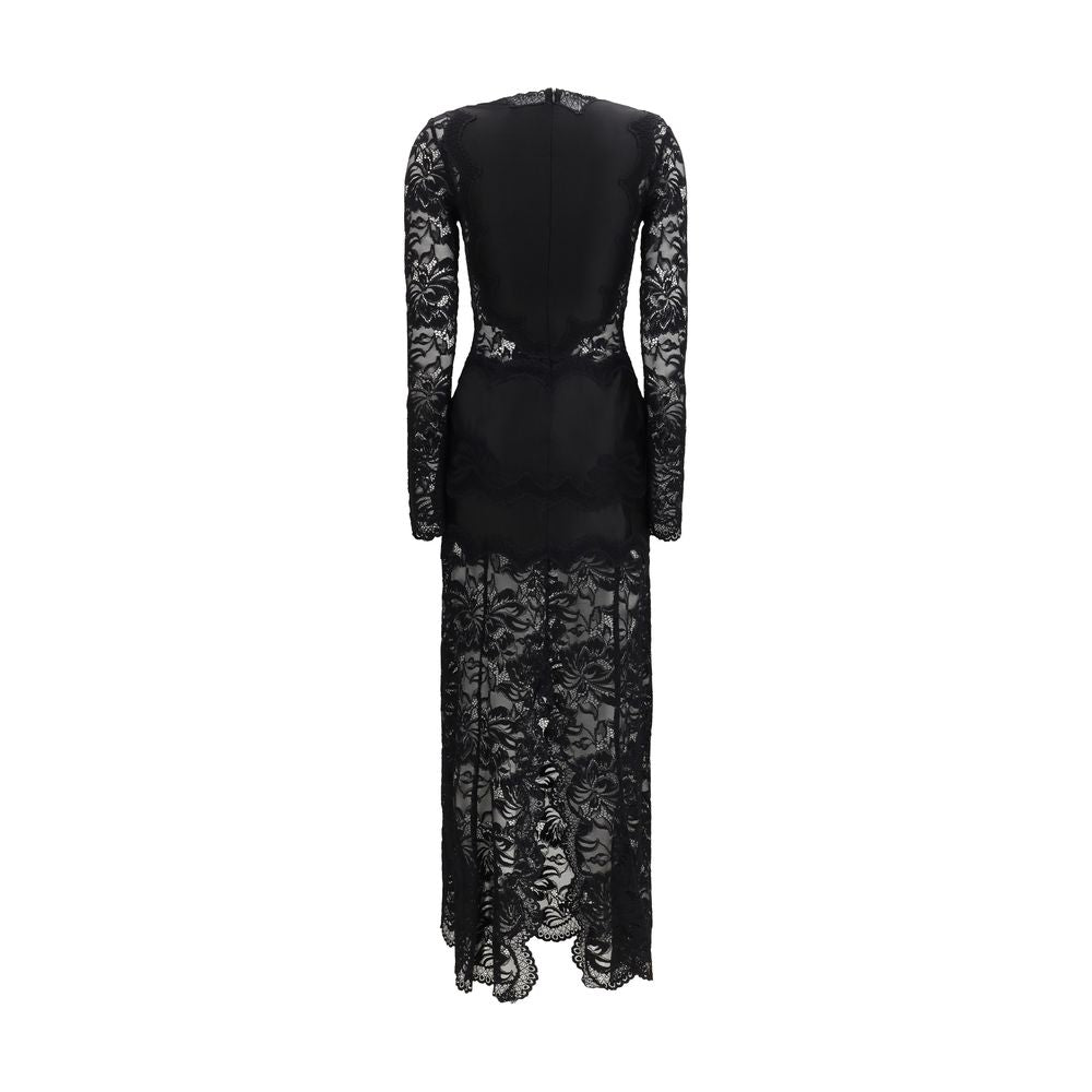 Black Polyamide Casual Dress