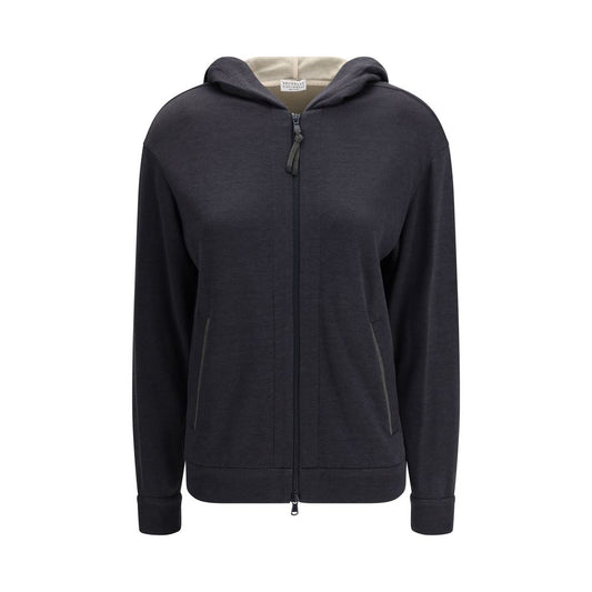 Gray Silk Sweatshirt