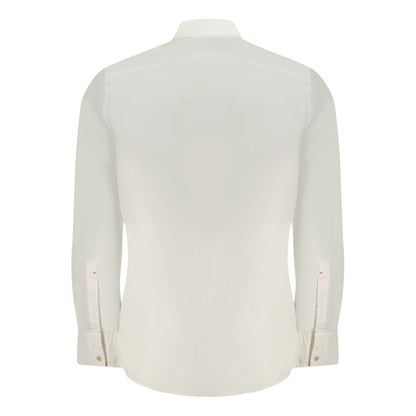 White Cotton Men Shirt