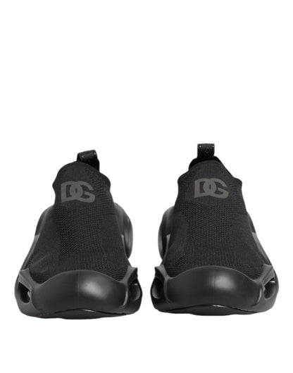 Black Slip On Wave Low Top Sneakers Shoes