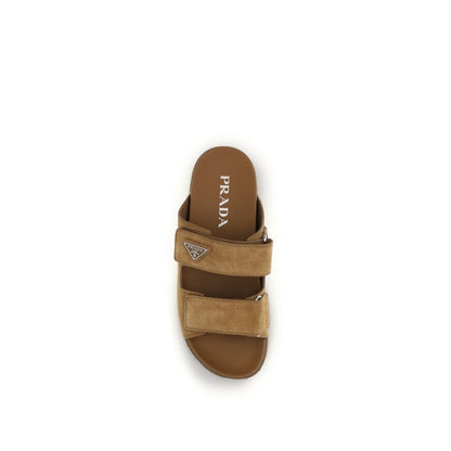 Brown Calf Leather Bos Taurus Strap-On Sandals
