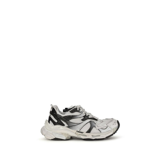 Gray Polyethylene Athletic Sneakers