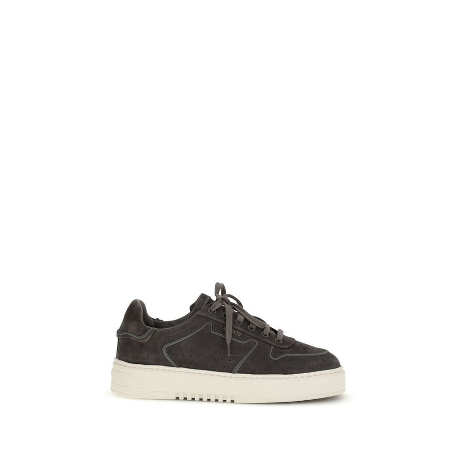 Gray Calf Leather Bos Taurus Low Top Sneakers