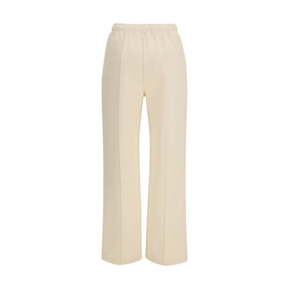 Beige Cotton Athletic Pants