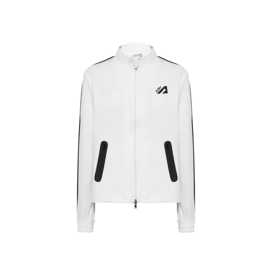 White Elastane Shell Jacket