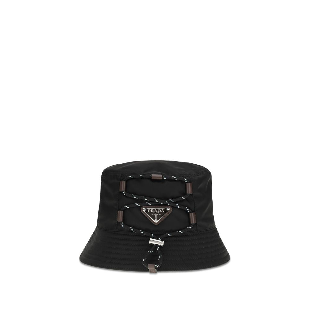Black Recycled Polyamide Bucket Hat