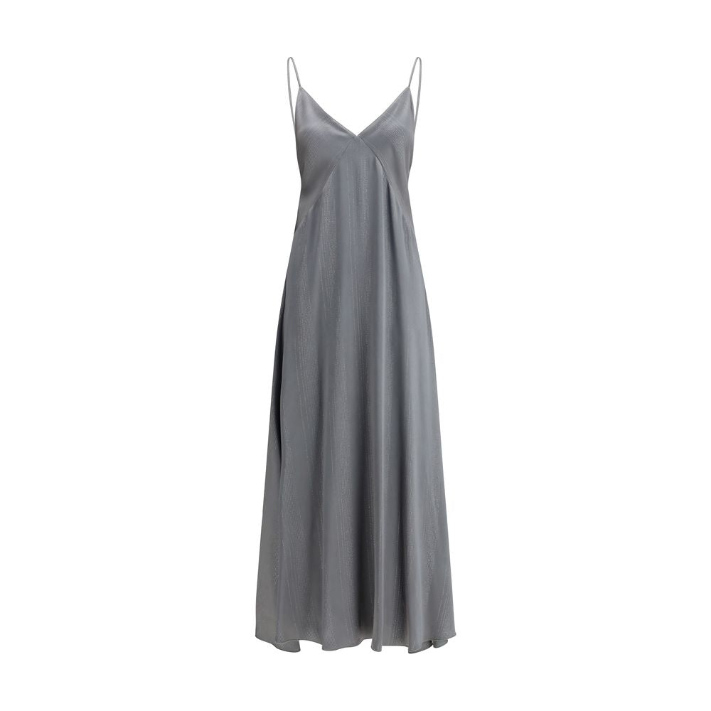Gray Silk Cocktail Dress