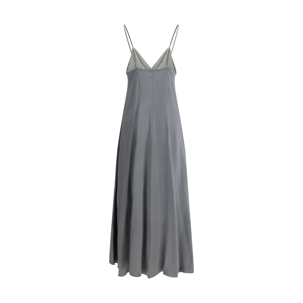 Gray Silk Cocktail Dress