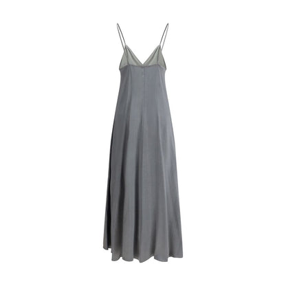 Gray Silk Cocktail Dress