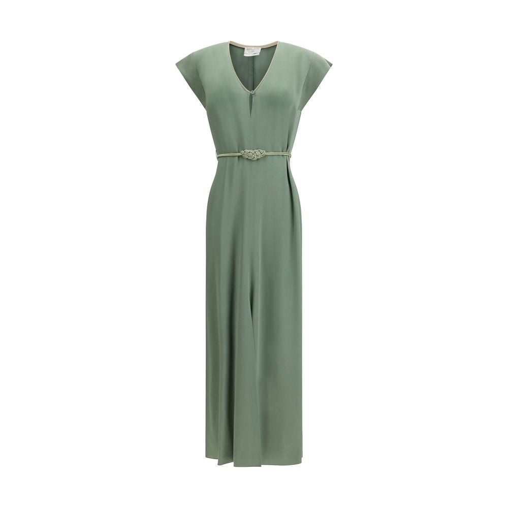 Bicolor Viscose Casual Dress