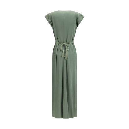 Bicolor Viscose Casual Dress