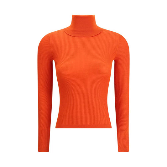 Orange Wool Turtleneck