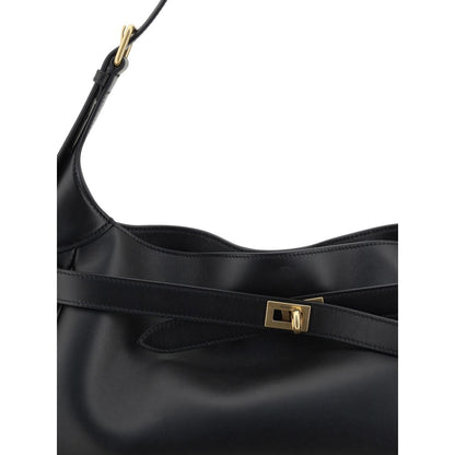 Black Calf Leather Bos Taurus Shoulder Bag
