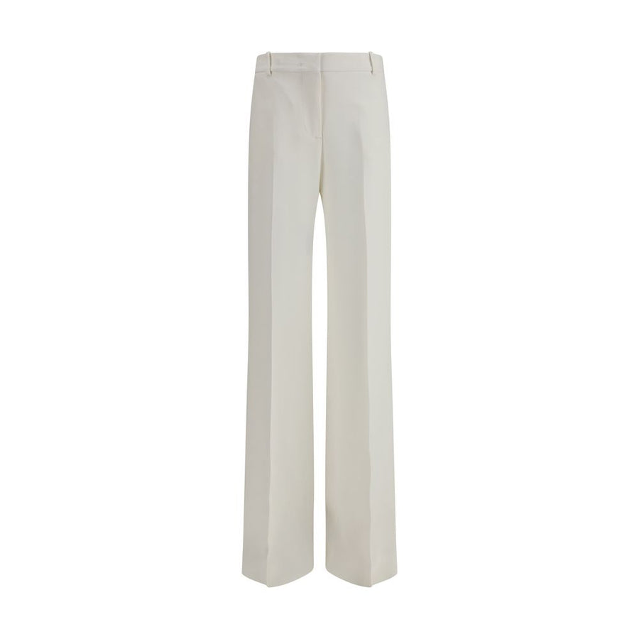 White Viscose Casual Pants