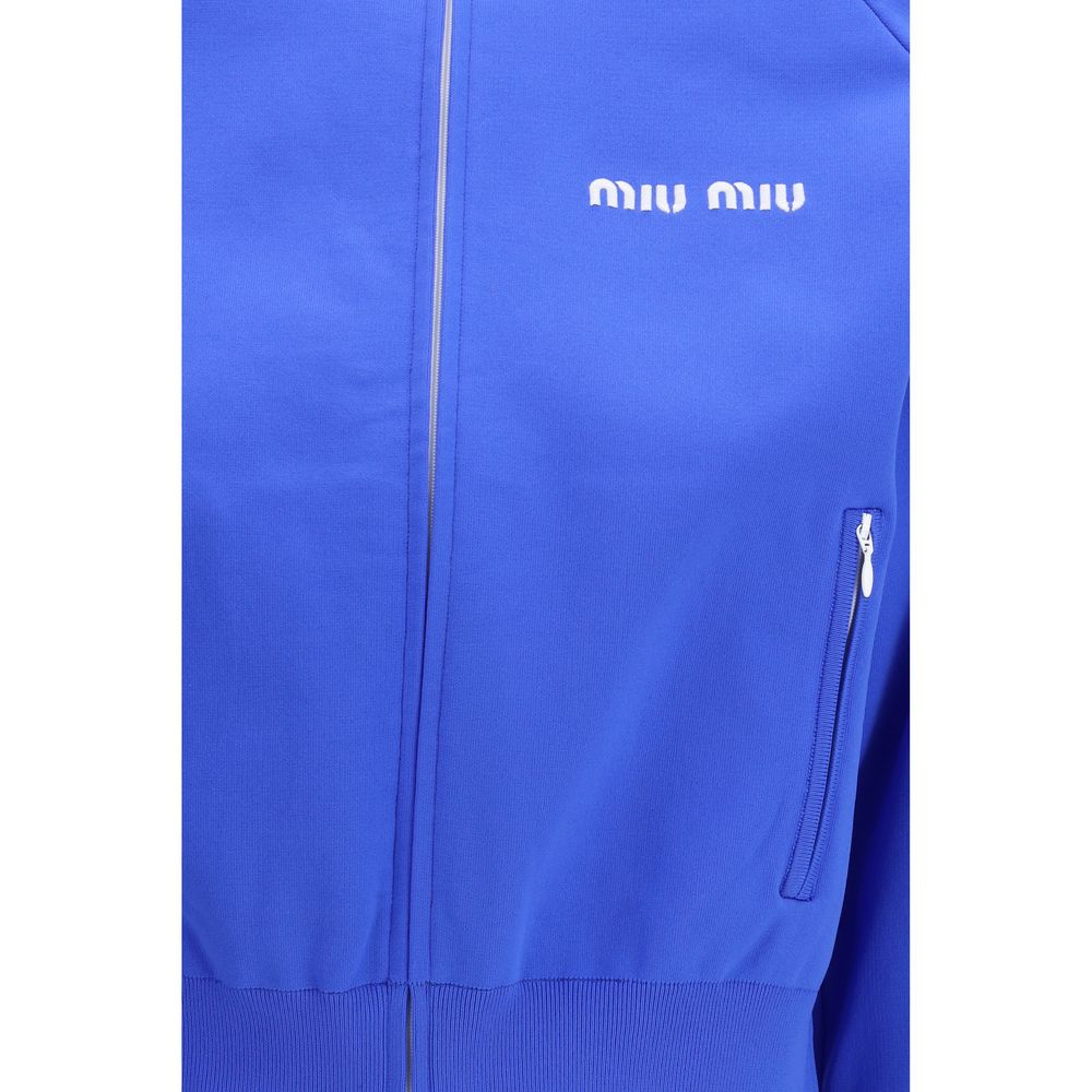 Blue Polyamide Sweatshirt