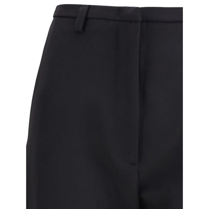 Black Polyester Skinny Pants