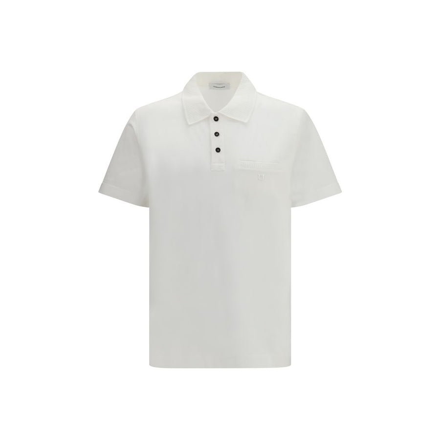 White Cotton Polo Shirt