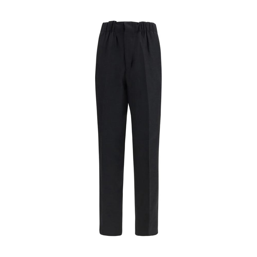 Black Viscose Casual Pants