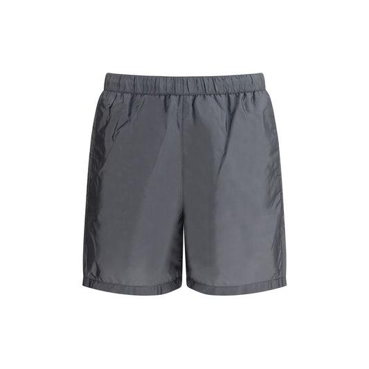 Gray Recycled Polyamide Short And Mini Shorts