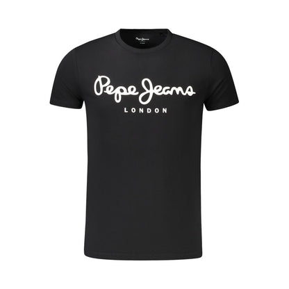 Black Cotton Men's T-Shirt