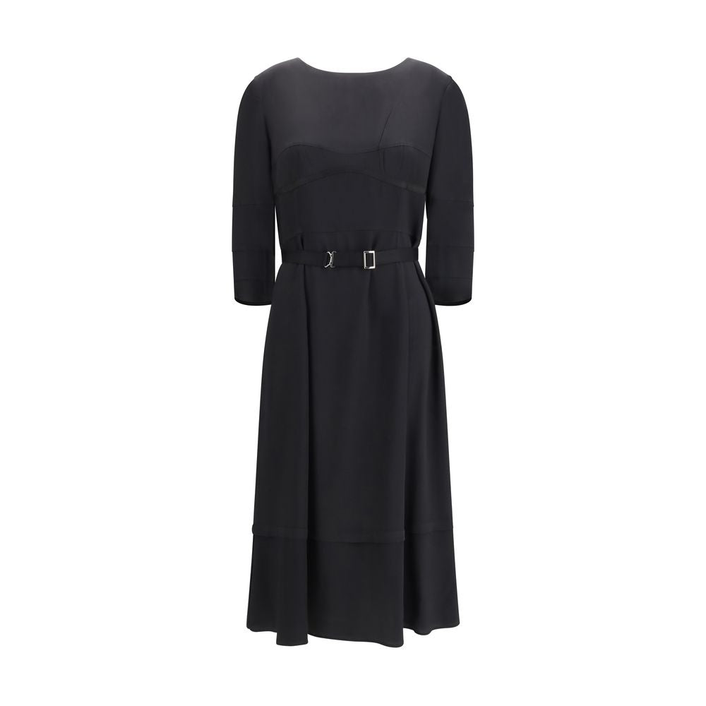 Black Wool Casual Dress