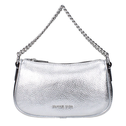 Gray Leather Handbag