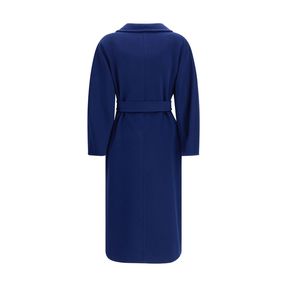 Blue Fleece Wool Coat