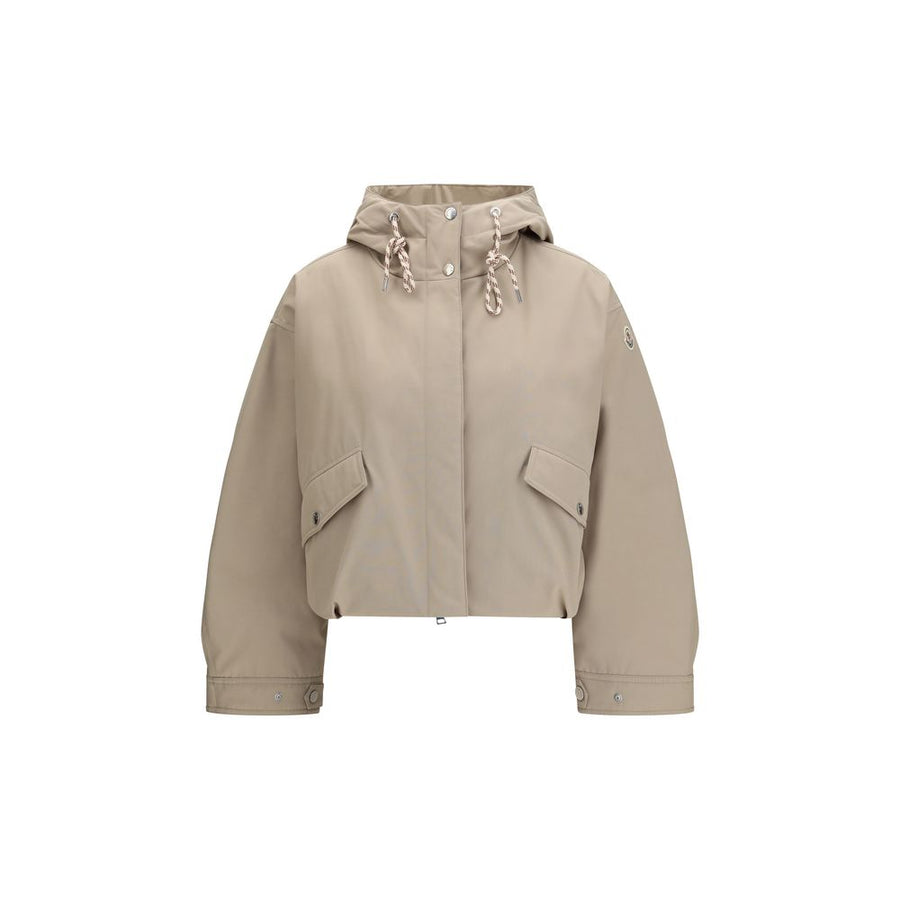 Beige Polyester Shell Jacket