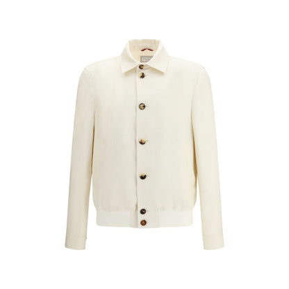 White Silk Shell Jacket