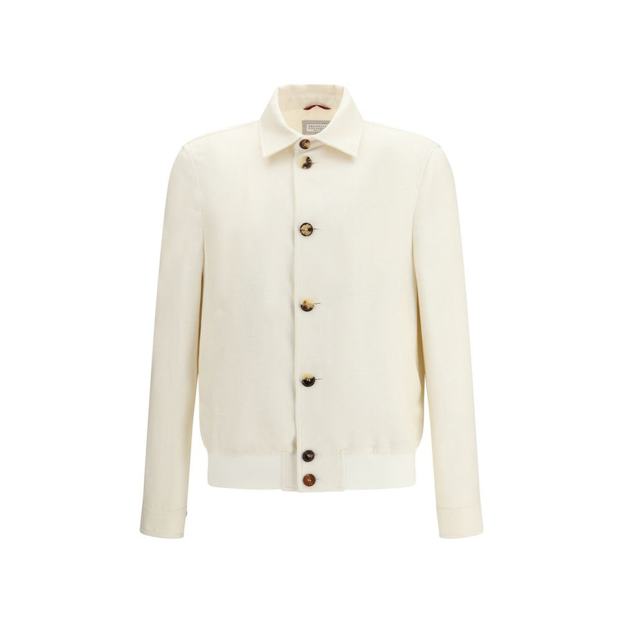 White Silk Shell Jacket