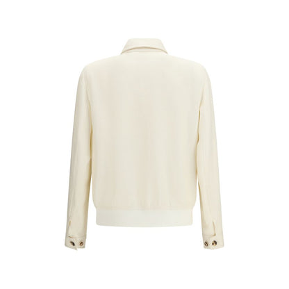 White Silk Shell Jacket