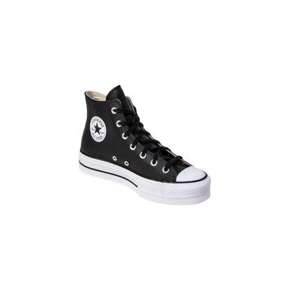 Black Polyethylene Platform Sneakers