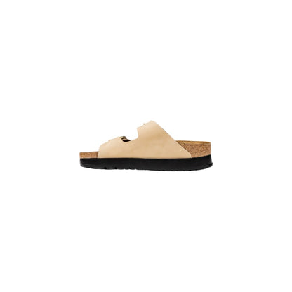 Beige Synthetic Platform Sandals