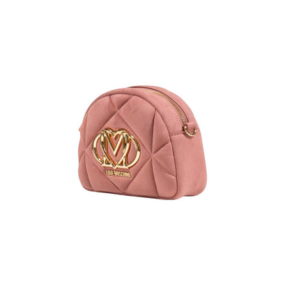Pink Suede Leather Handbag