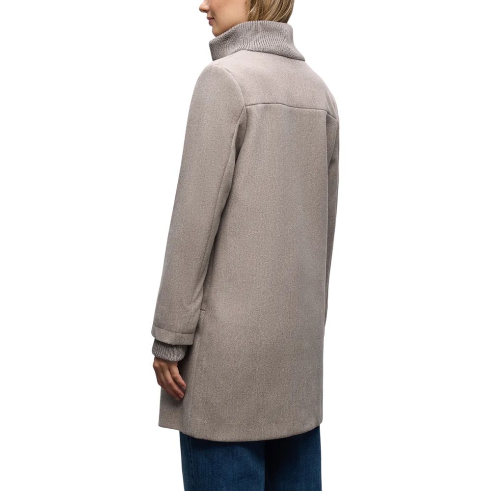 Gray Polyester Coat
