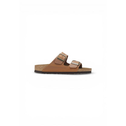 Brown Leather Flat Sandals