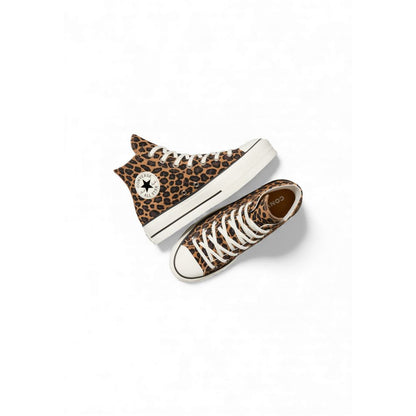 Brown Suede Leather Platform Sneakers