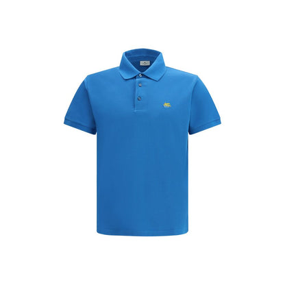 Blue Cotton Polo Shirt