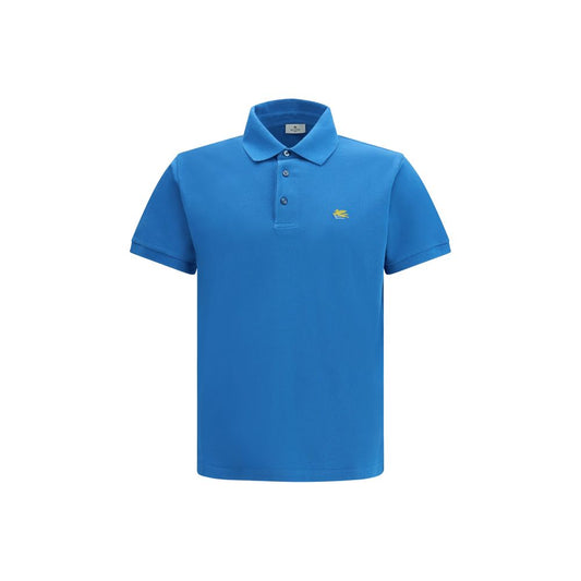 Blue Cotton Polo Shirt
