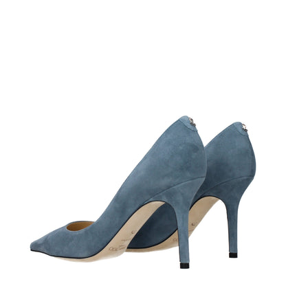 Blue Leather Pumps