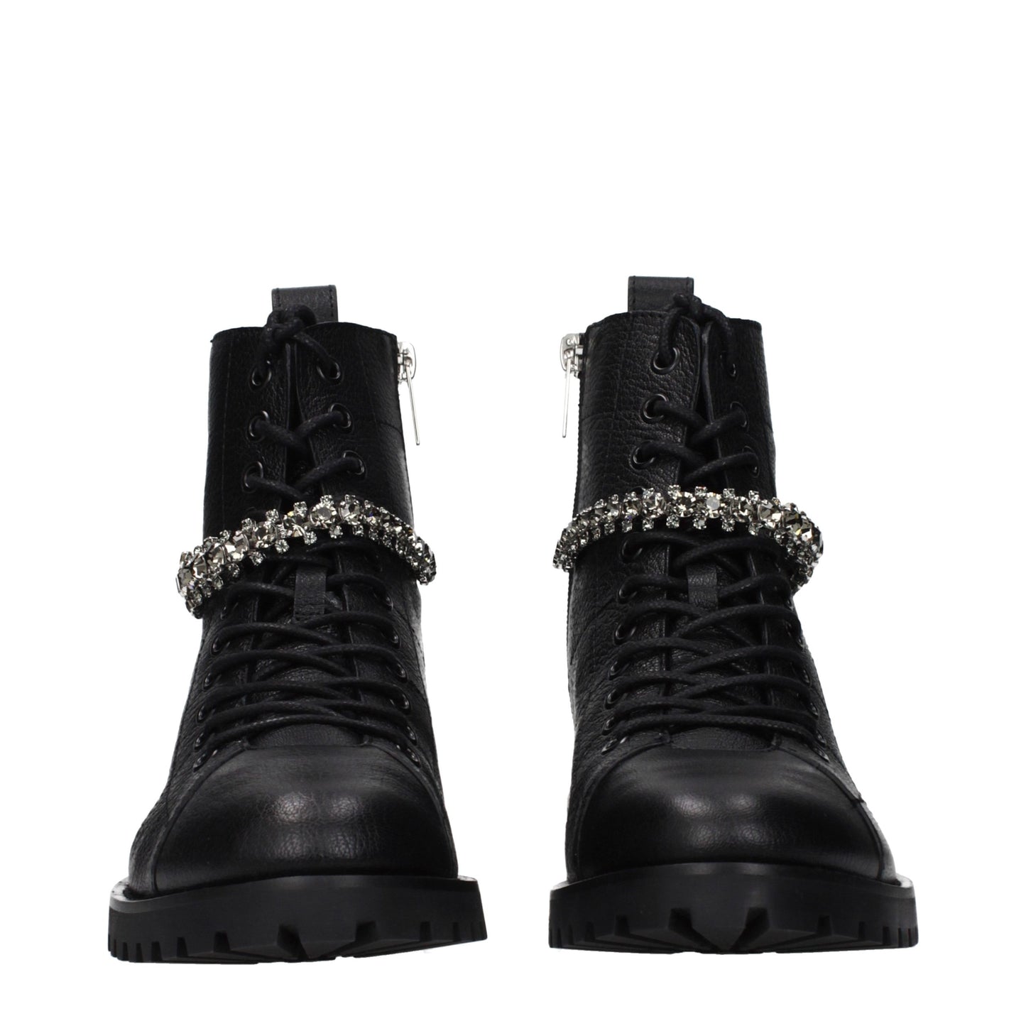 Black Leather Ankle Boots