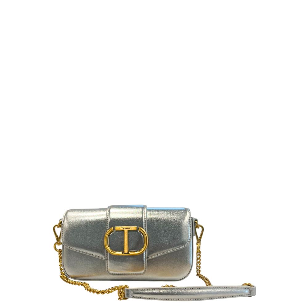 Silver PU Women Shoulder Bag