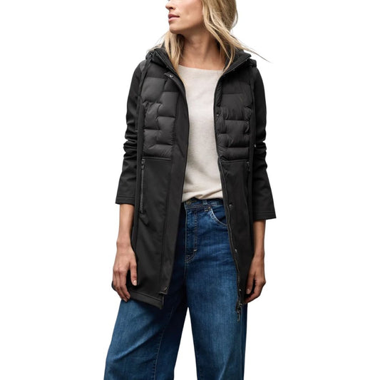 Black Polyester Coat