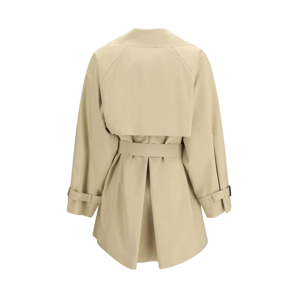 Beige Cotton Trench Coat