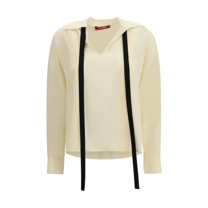 Beige Silk Blouse