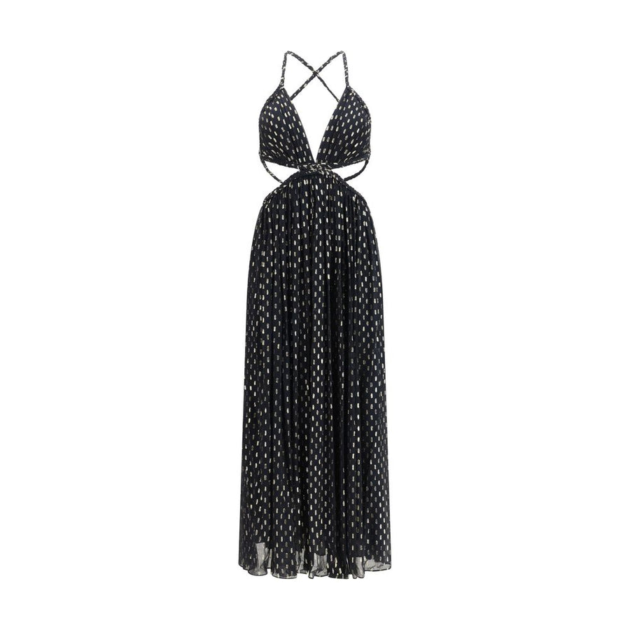 Black Viscose Long Dress