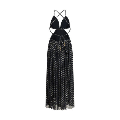 Black Viscose Long Dress