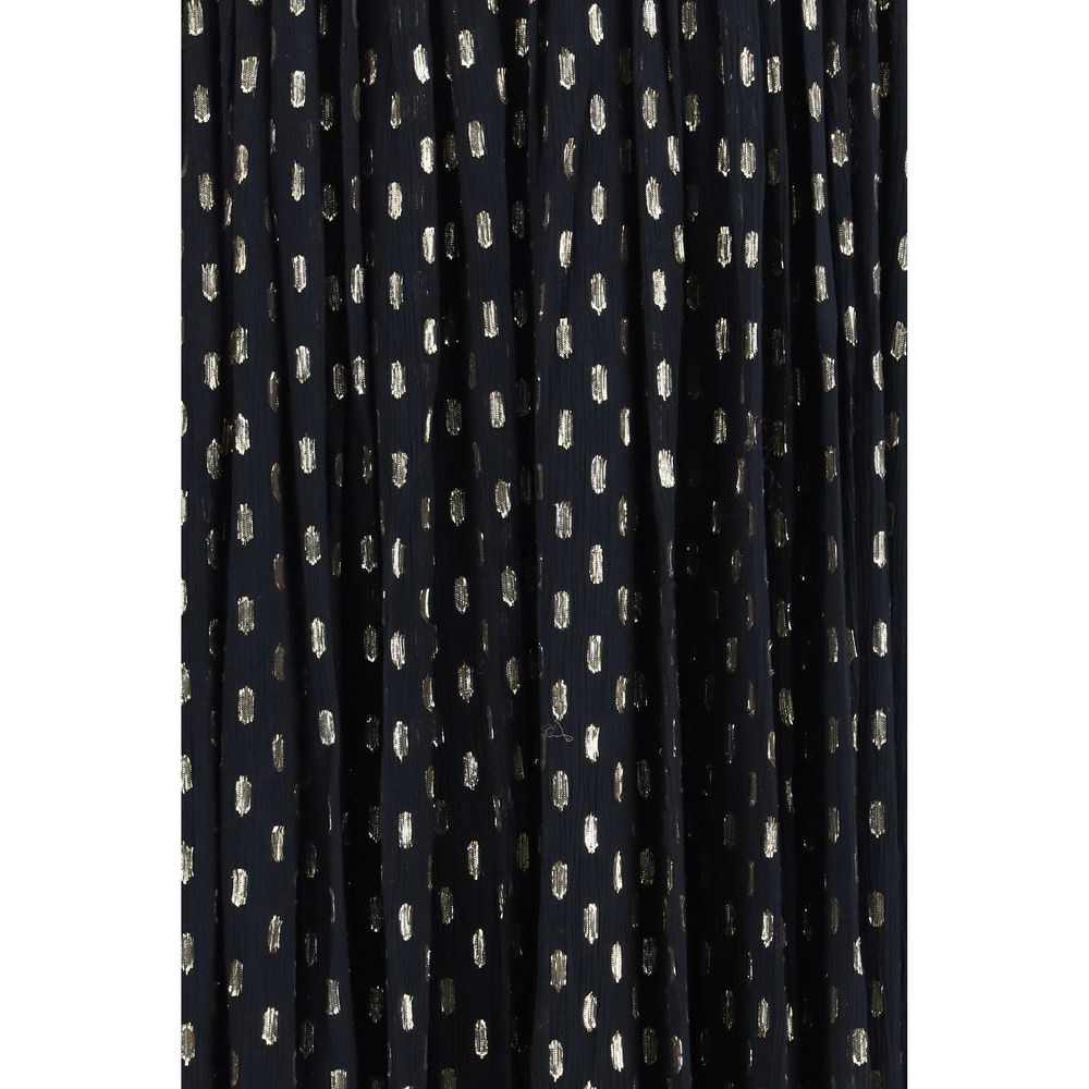 Black Viscose Long Dress