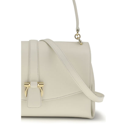 White Calf Leather Bos Taurus Shoulder Bag