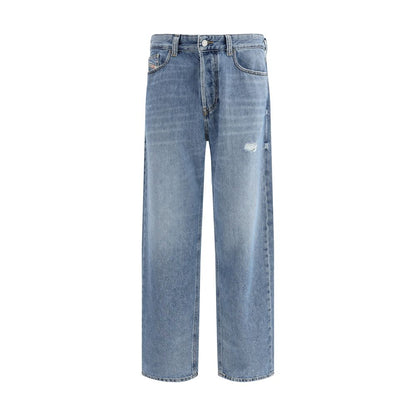 Blue Cotton Relaxed Fit Jeans
